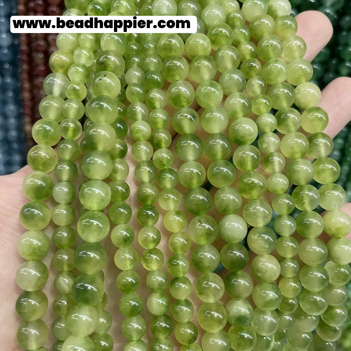 8mm 10mm Spring Party -Jade Round Bead