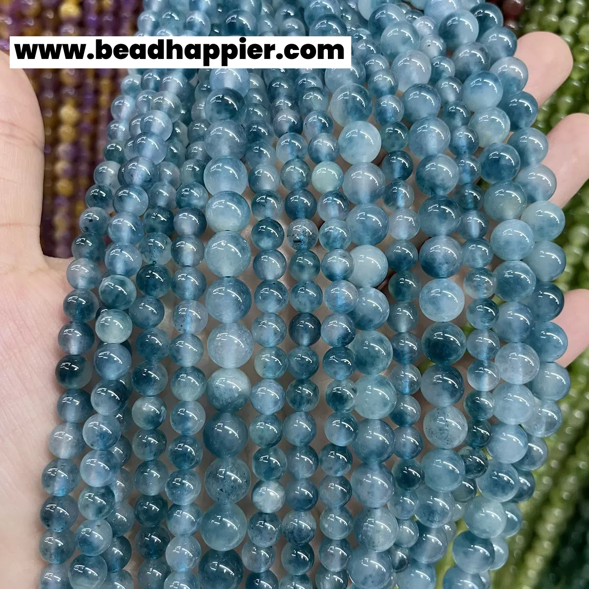 8mm 10mm Spring Party -Jade Round Bead
