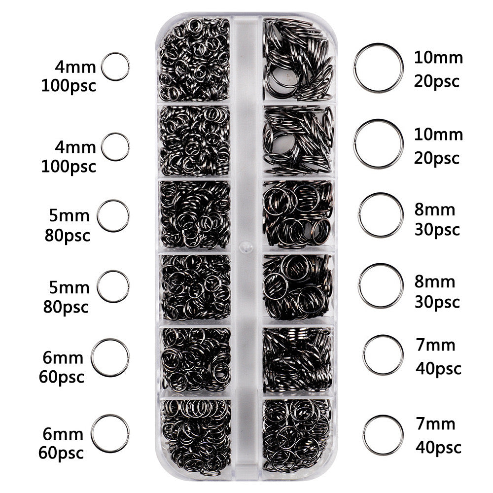 4mm-10mm Jump Ring Alloy Mixed Box