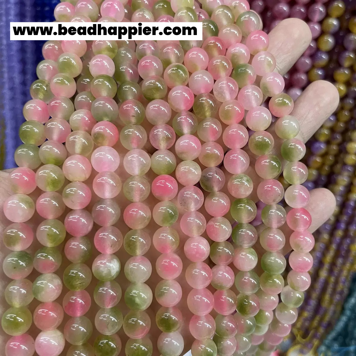 8mm 10mm Spring Party -Jade Round Bead
