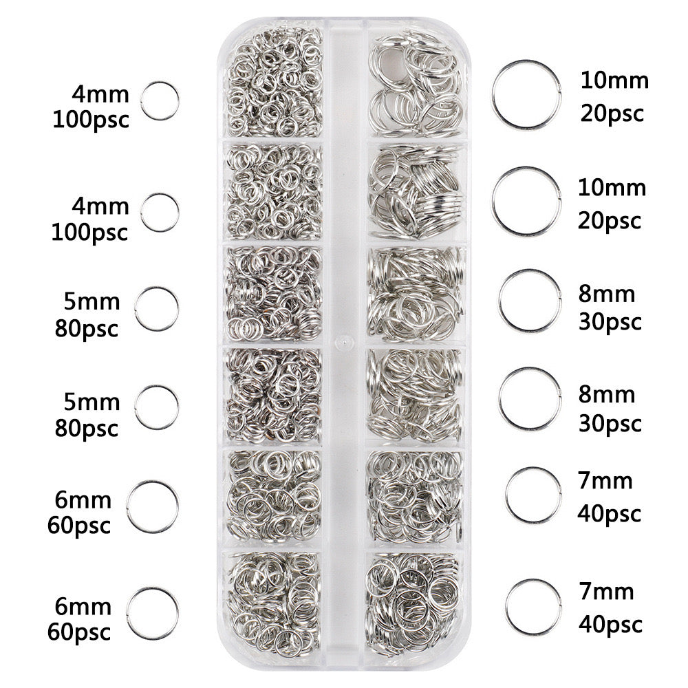 4mm-10mm Jump Ring Alloy Mixed Box