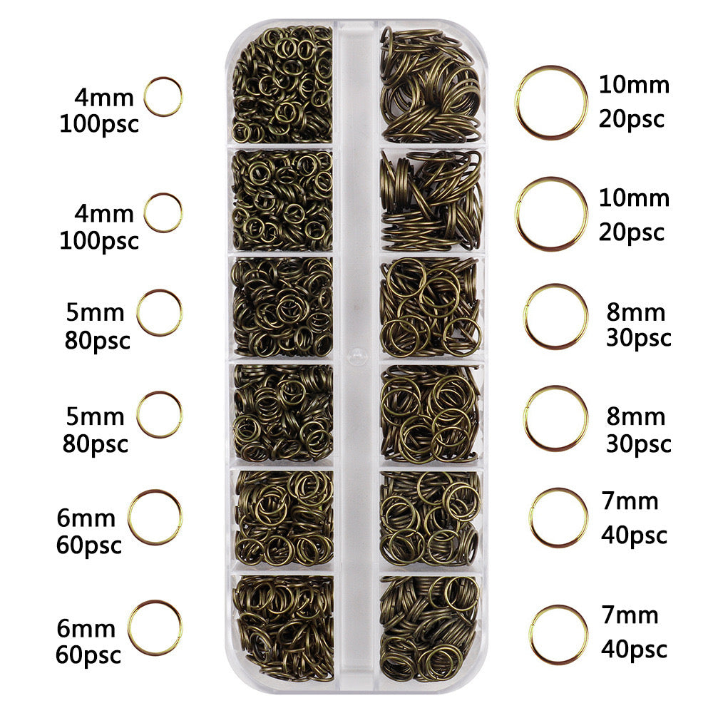 4mm-10mm Jump Ring Alloy Mixed Box