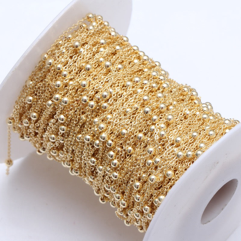 3.5mm Copper Ball Chain for DIY (3 meters)