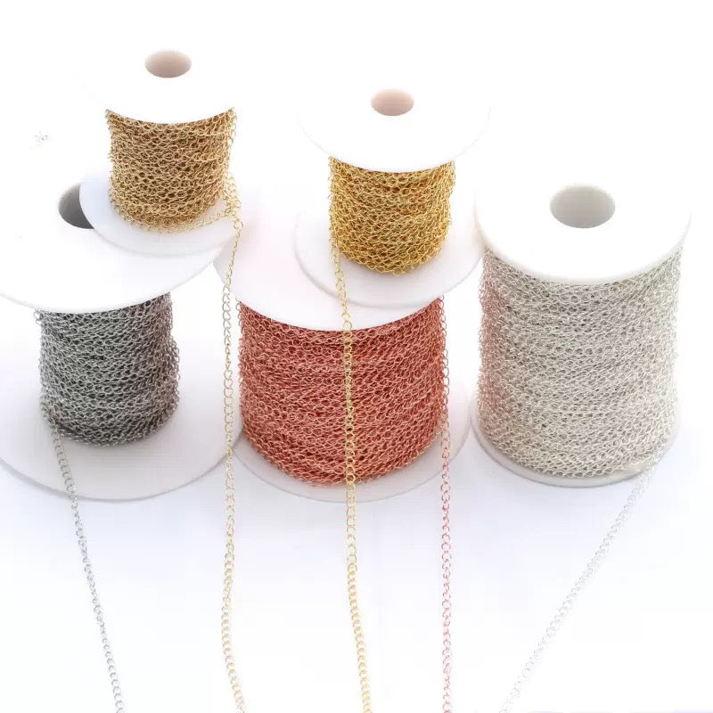2.5x3.5mm Copper Twisted Chain for DIY (3 meters)