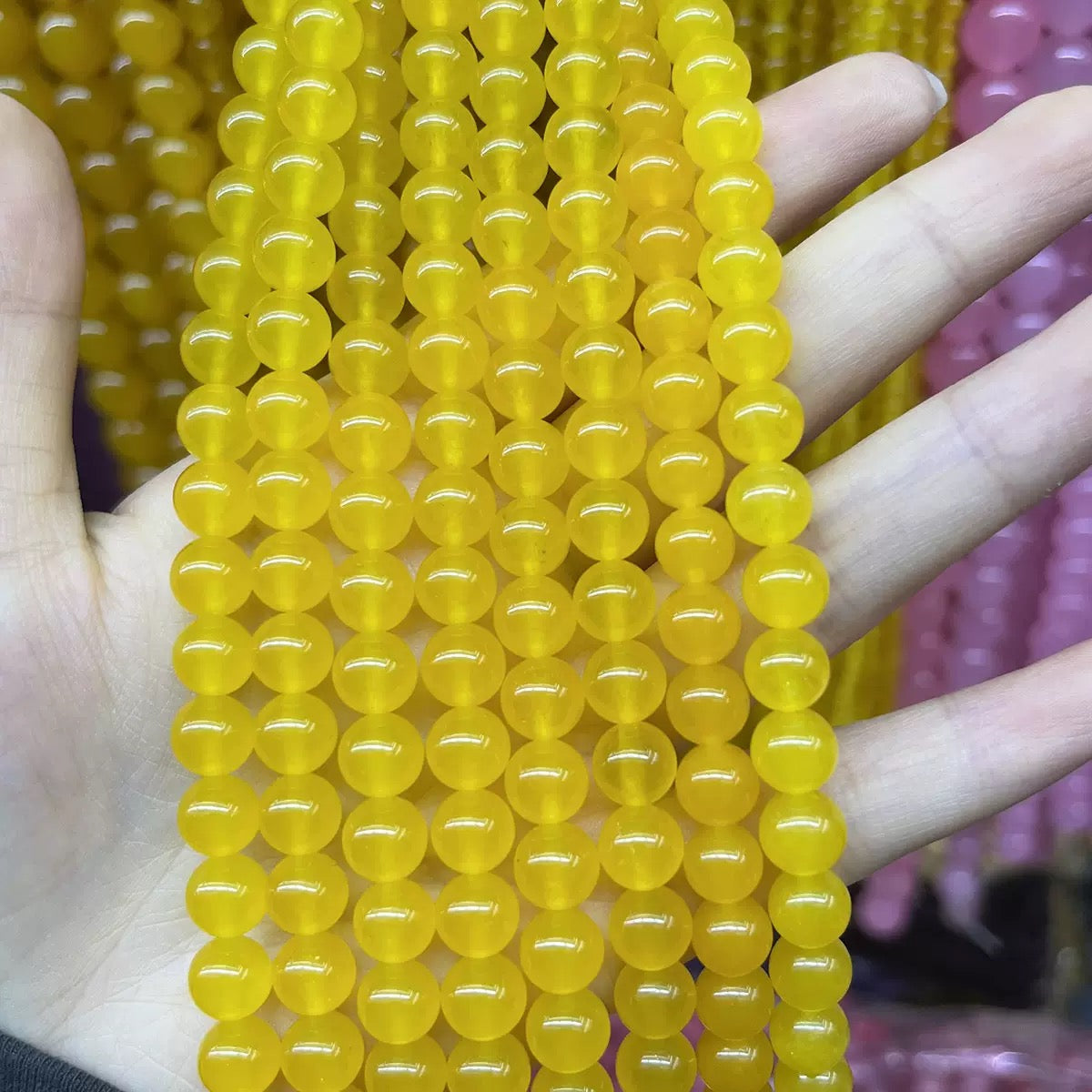 8mm Chalcedony Round Bead