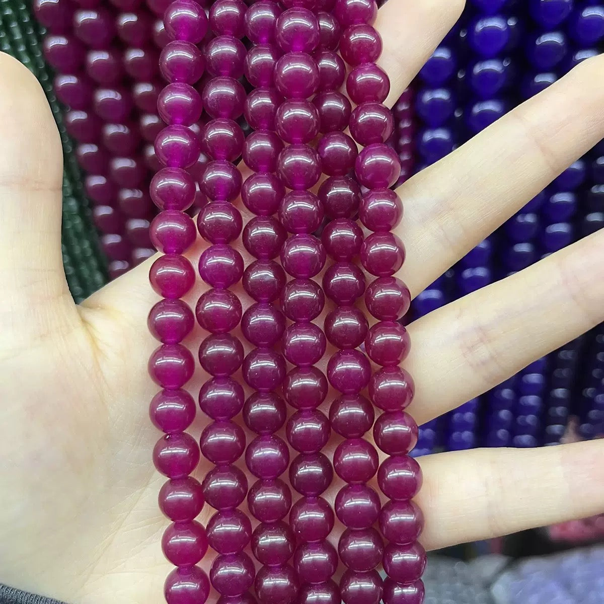 8mm Chalcedony Round Bead
