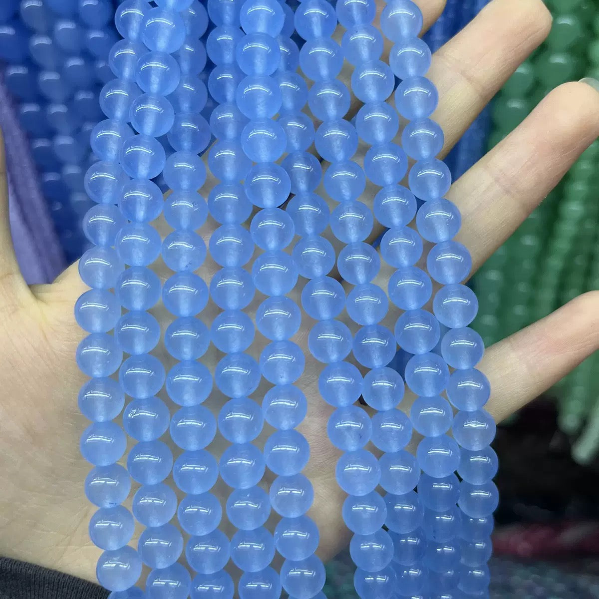 8mm Chalcedony Round Bead