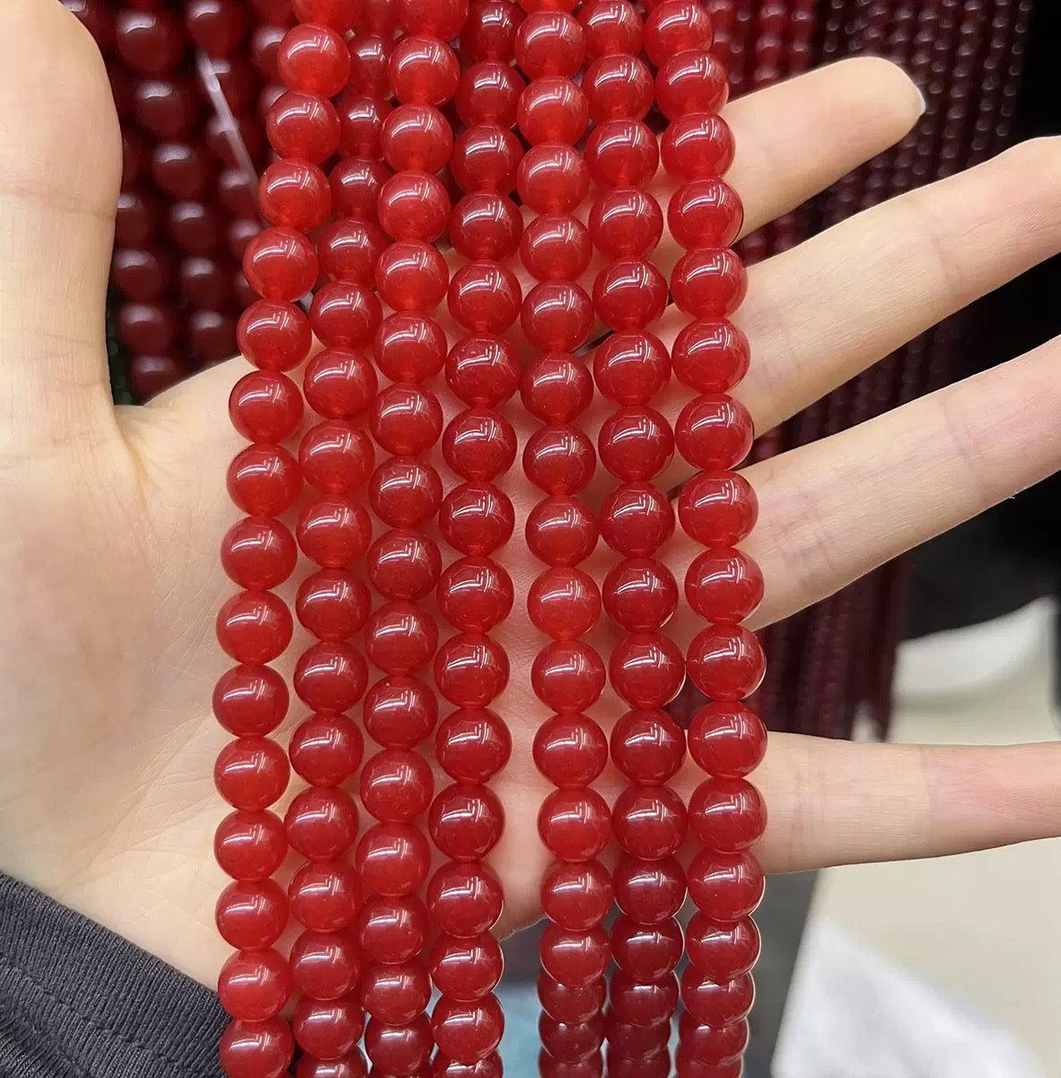 8mm Chalcedony Round Bead