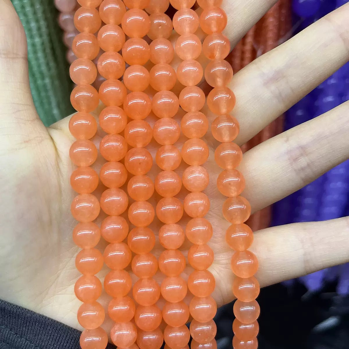 8mm Chalcedony Round Bead