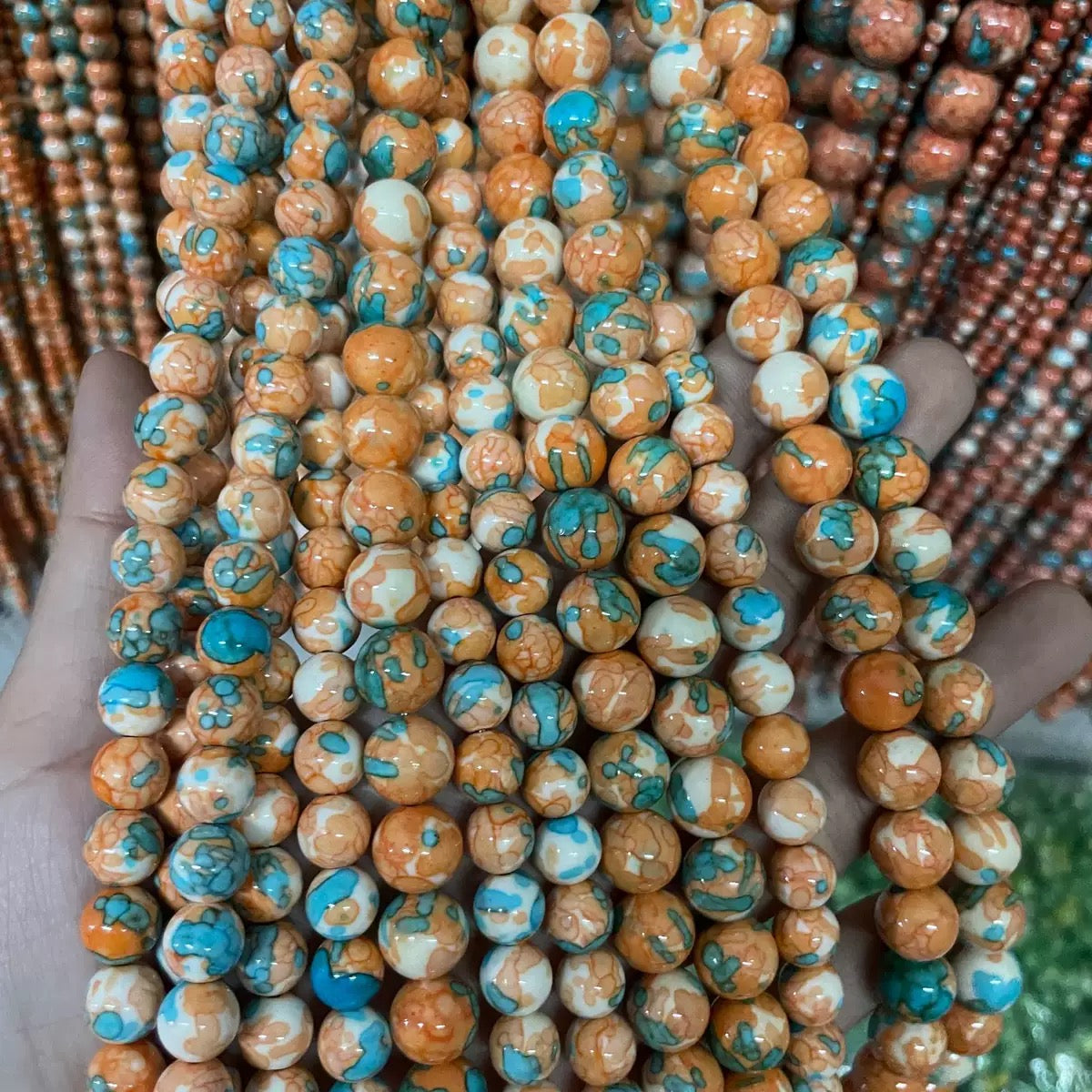 8mm 10mm Diverse Earth Round Bead