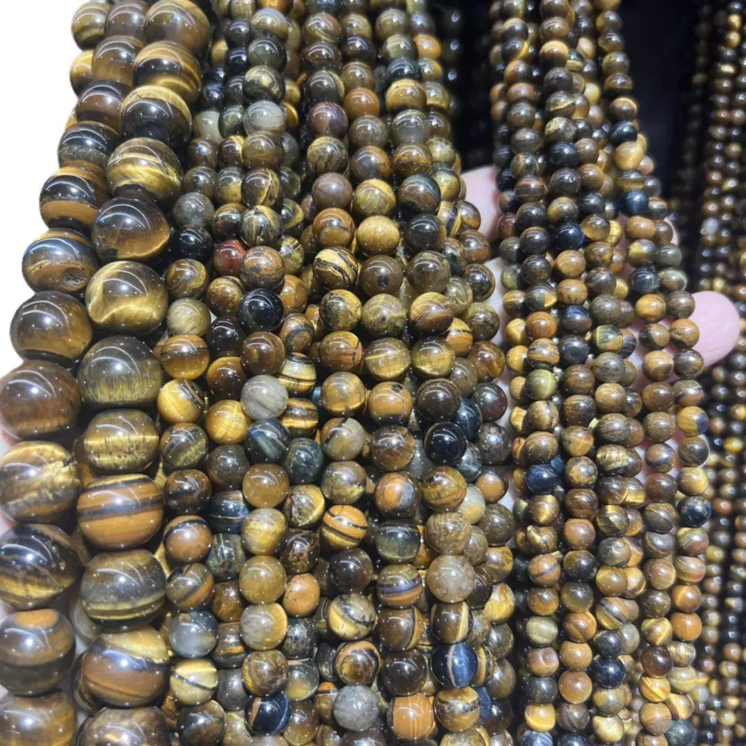 Yellow Tiger's Eye Round Bead-All Sizes