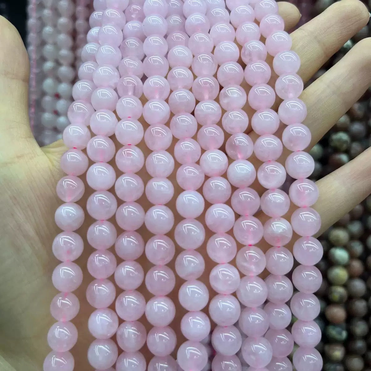 8mm 10mm Natural Rose Quartz Round Bead