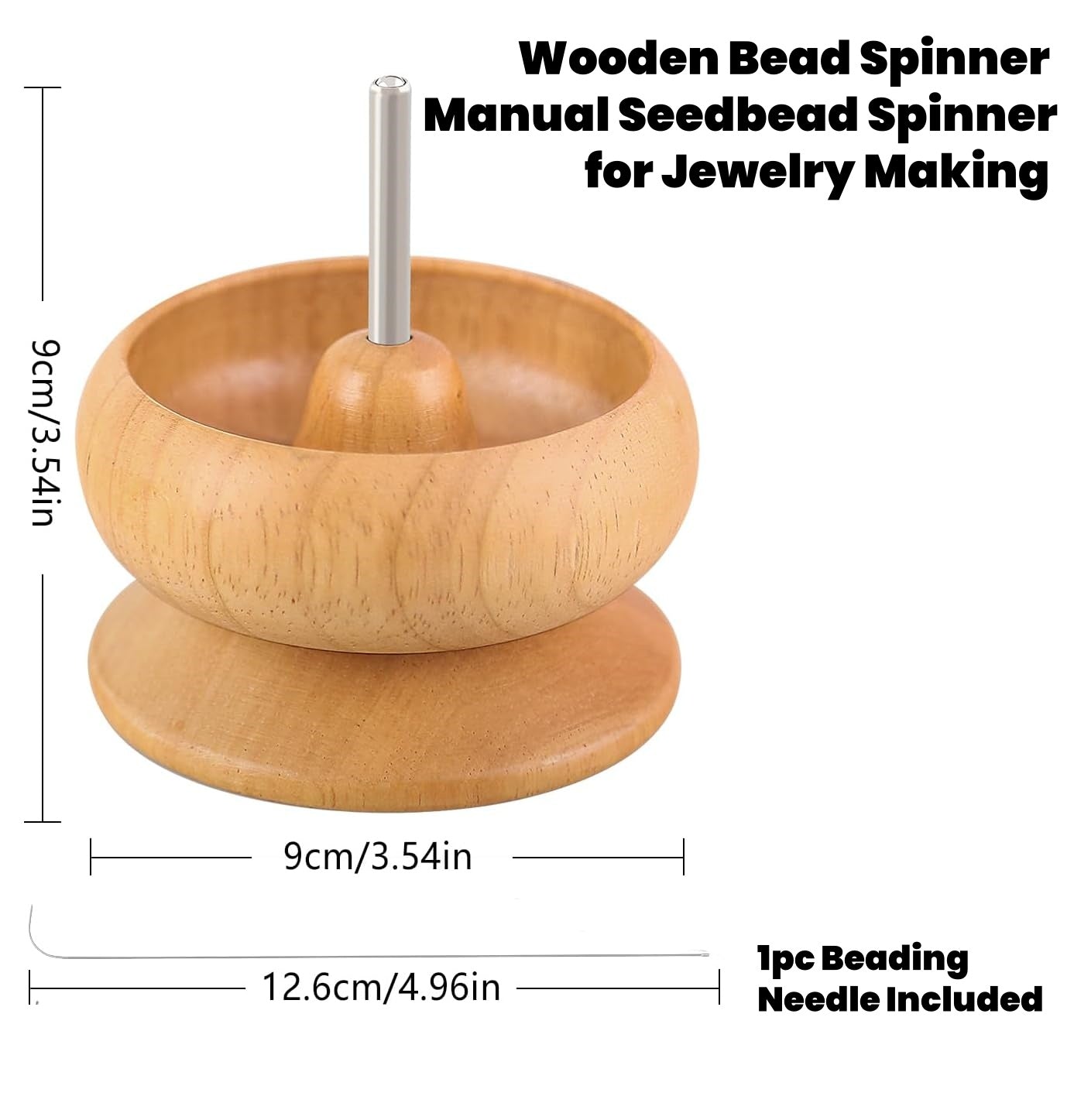 Wooden Manual Seedbead Spinner Set