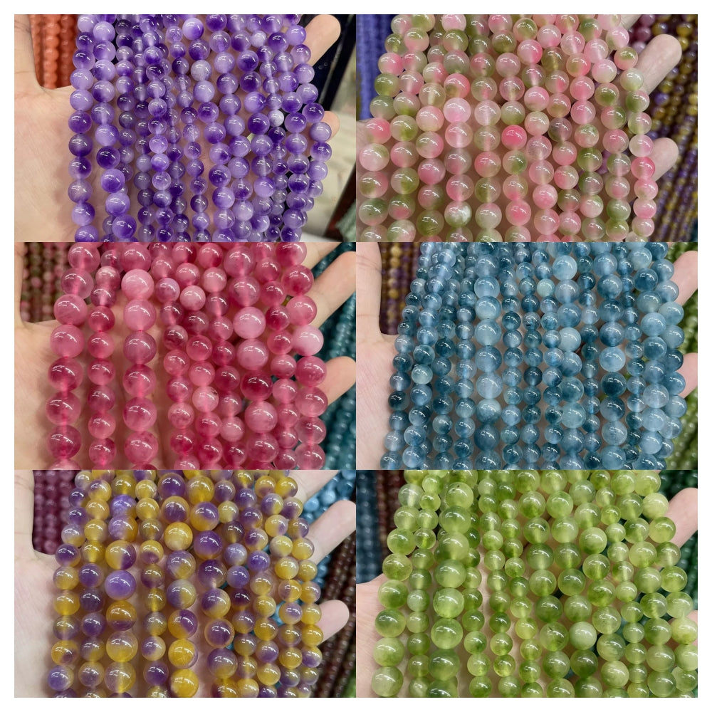8mm 10mm Spring Party -Jade Round Bead