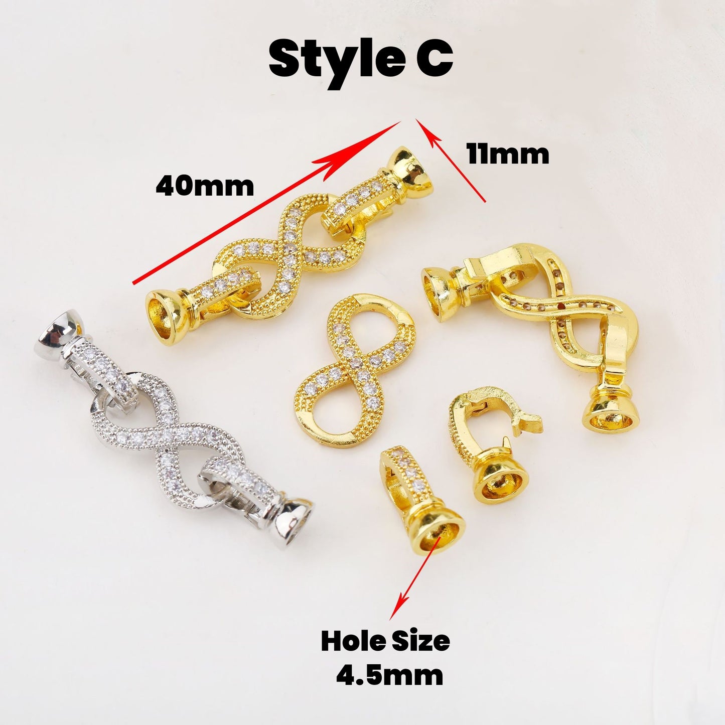 10pcs Copper Closure/Connector