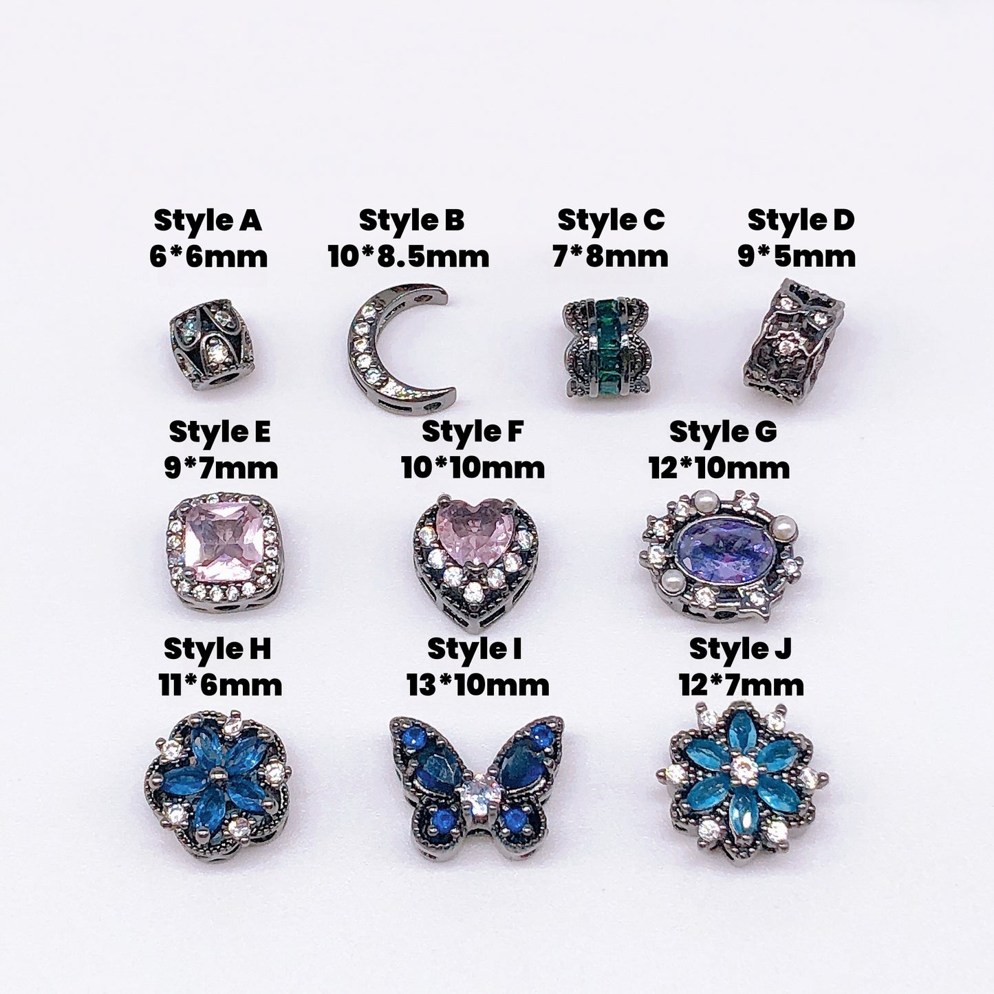 10pcs Copper Black Spacer
