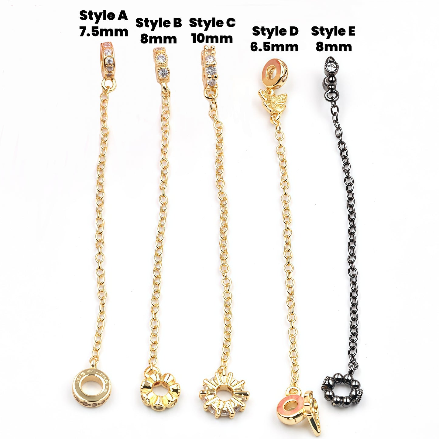 10pcs Copper Spacer with Chain