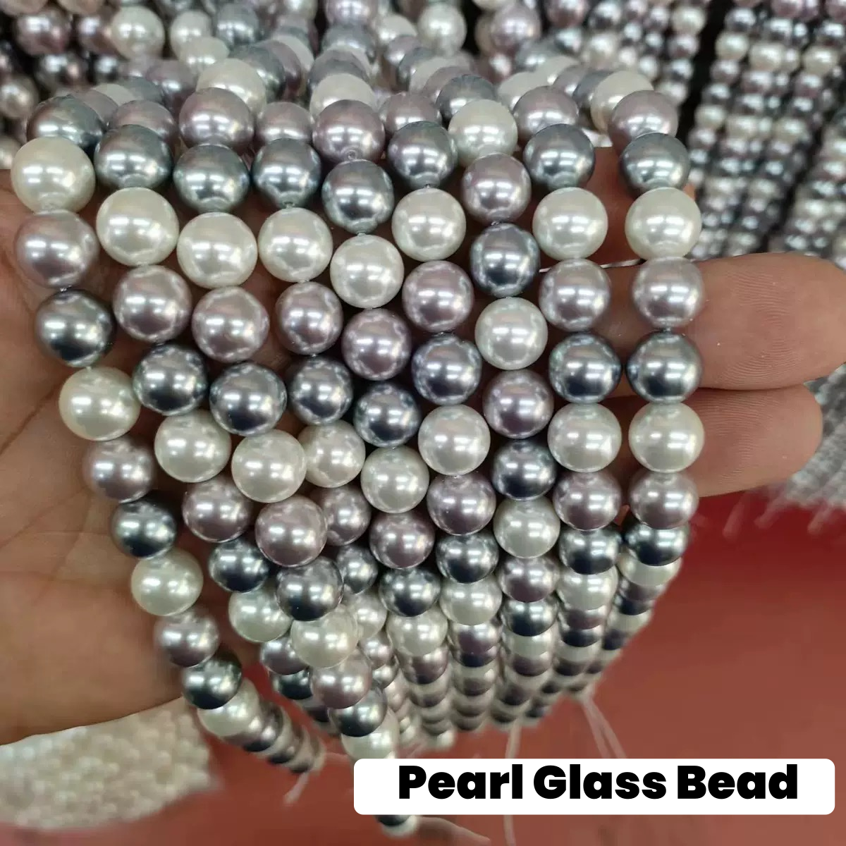 6/8/10/12mm Pearl Glass Round Bead