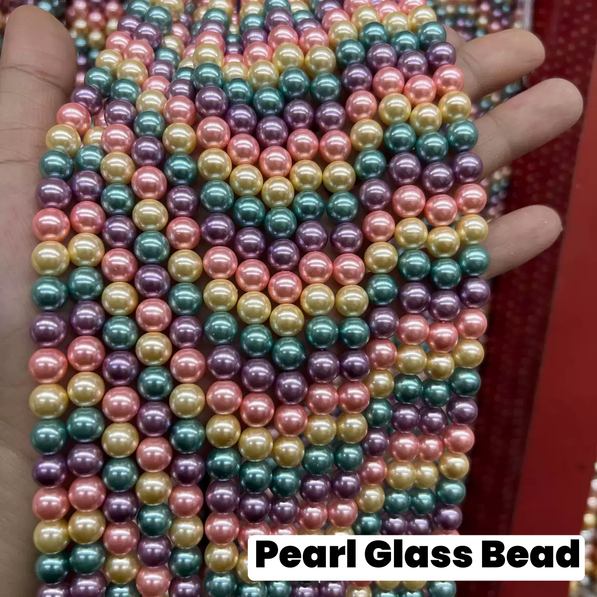 6/8/10/12mm Pearl Glass Round Bead