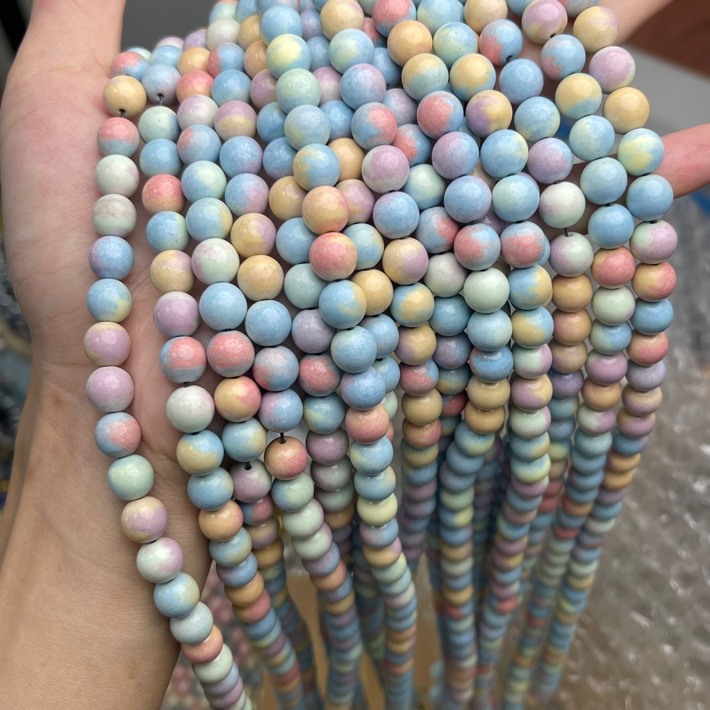 Rainbow Jasper Round Beads 8mm