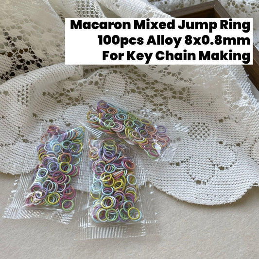 100pcs Macaron Mixed Big Jump Ring 8mm