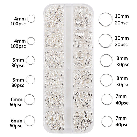 4mm-10mm Jump Ring Alloy Mixed Box