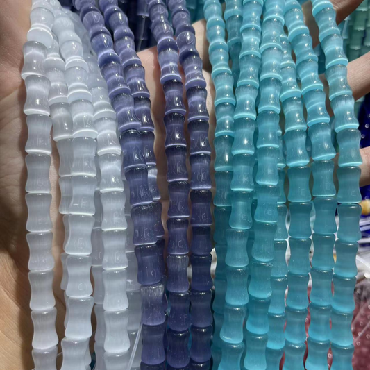 7x12mm Cat Eye Bamboo Bead