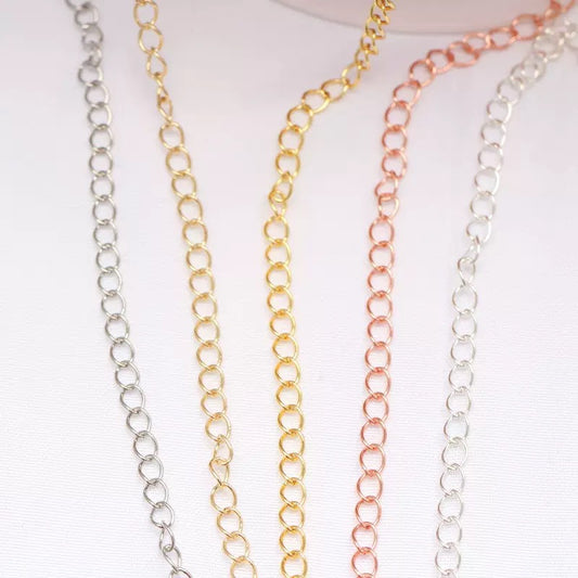 2.5x3.5mm Copper Twisted Chain for DIY (3 meters)