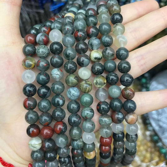 8mm 10mm Natural African Blood Stone Round Bead