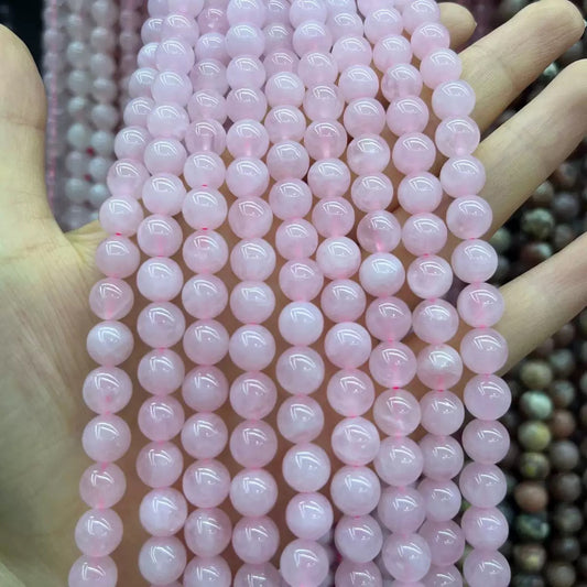 8mm 10mm Natural Rose Quartz Round Bead