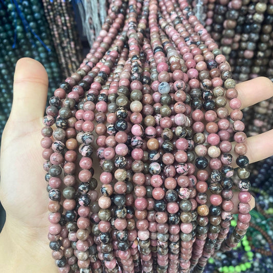 8mm 10mm Natural Rhodochrosite Round Bead