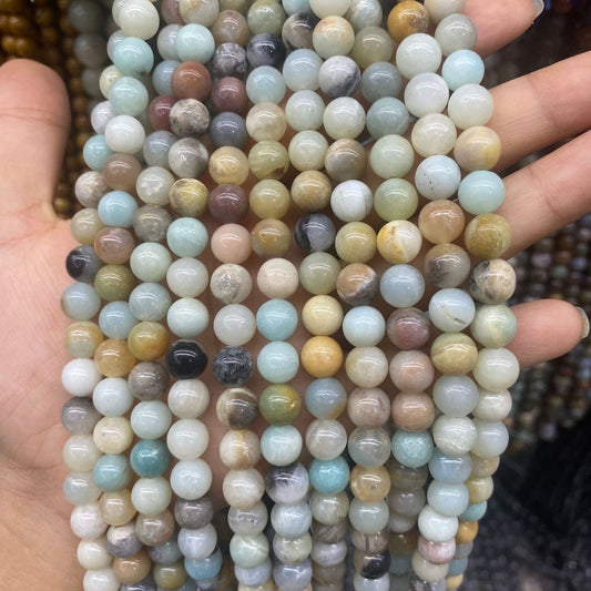 8mm 10mm Natural Amazonite Round Bead