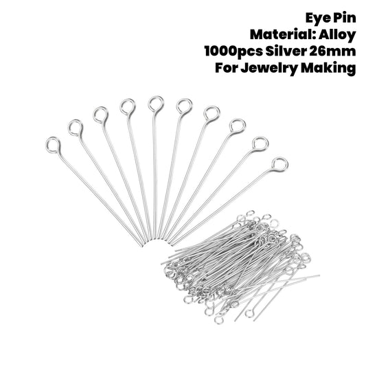 1000pcs Eye Pin 26mm Alloy