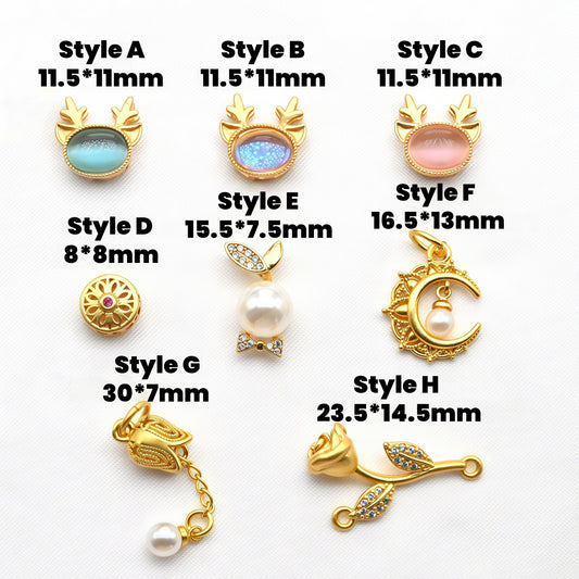 10pcs Copper Alluvial Gold Spacer