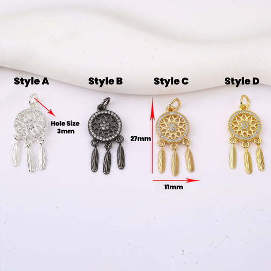10pcs Dreamcatcher Copper Pendant