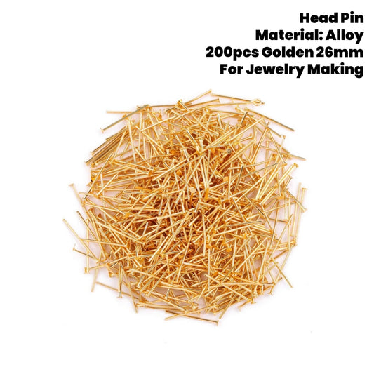 1000pcs Head Pin 26mm Alloy