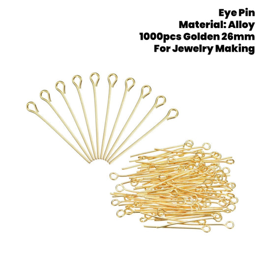 1000pcs Eye Pin 26mm Alloy