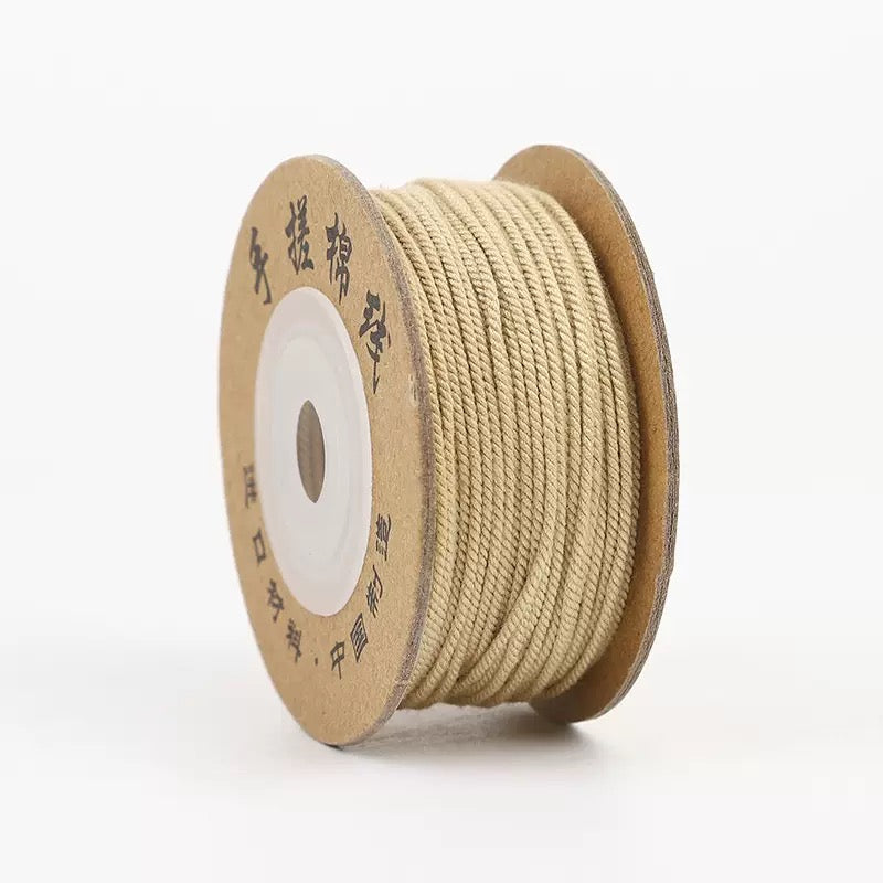 Tibetan Hand-Twisted Cotton Cord Solid Color
