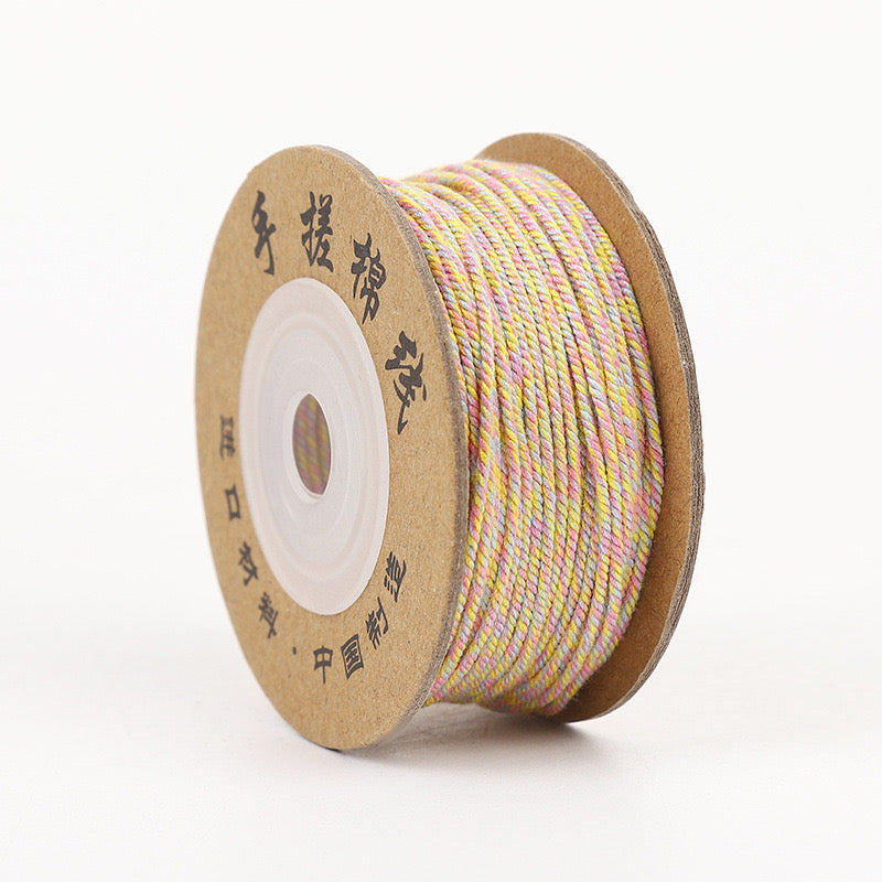 Tibetan Hand-Twisted Cotton Cord Mixed Color