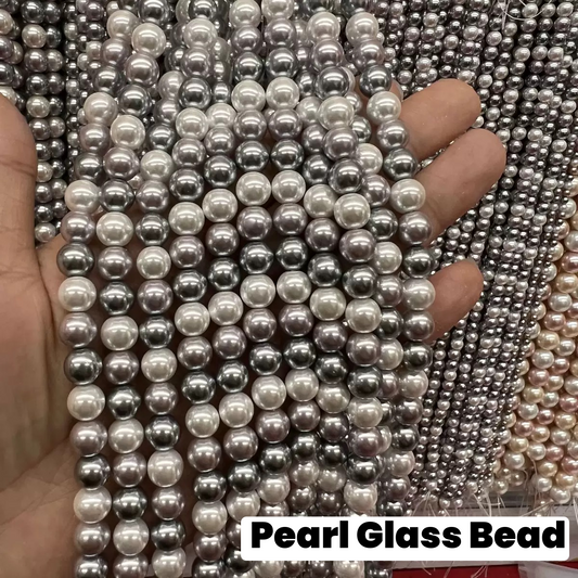 6/8/10/12mm Pearl Glass Round Bead