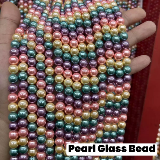6/8/10/12mm Pearl Glass Round Bead