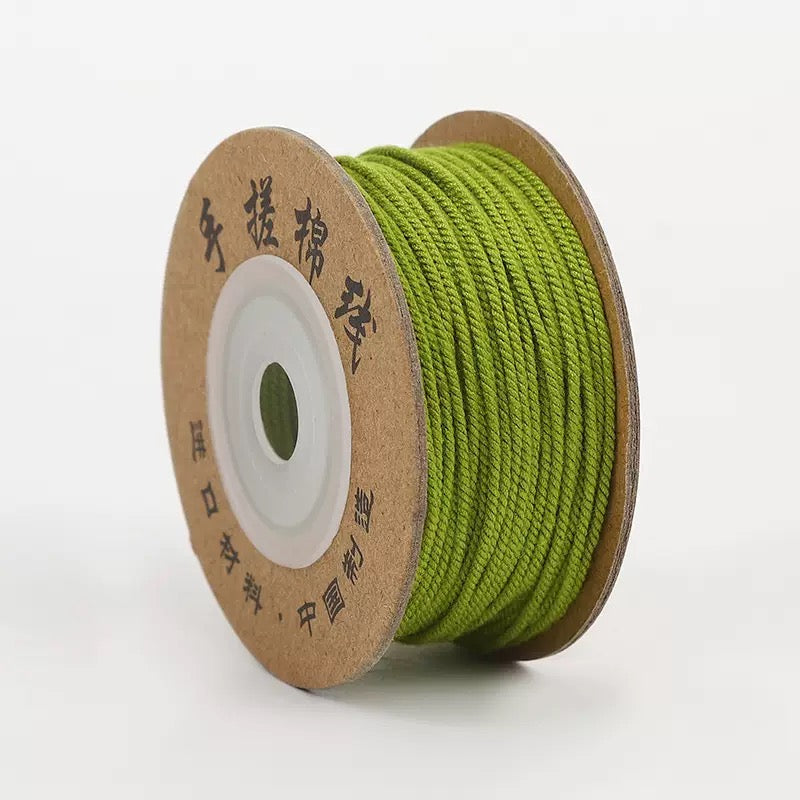 Tibetan Hand-Twisted Cotton Cord Solid Color