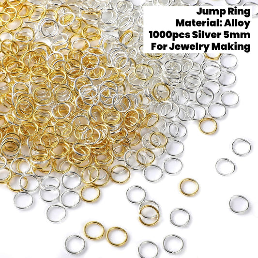 1000pcs Jump Ring 5mm Alloy