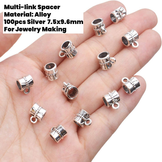 100pcs Multi-link Spacer Alloy-Silver