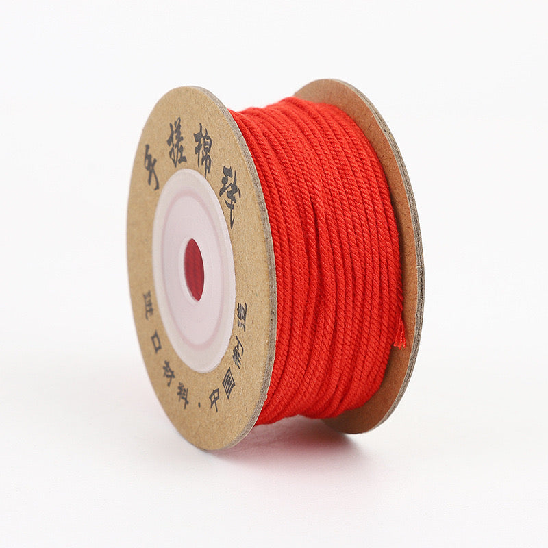 Tibetan Hand-Twisted Cotton Cord Solid Color
