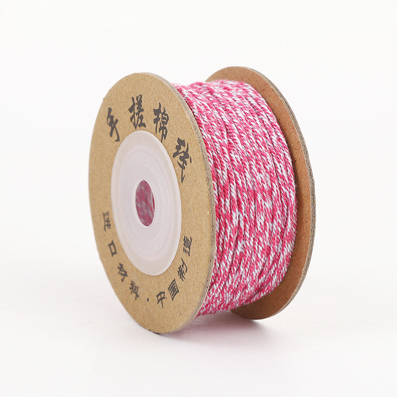 Tibetan Hand-Twisted Cotton Cord Mixed Color