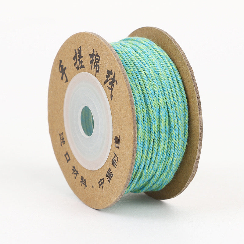 Tibetan Hand-Twisted Cotton Cord Mixed Color